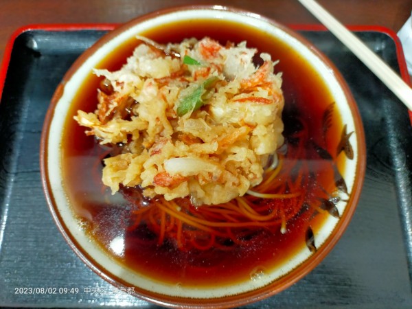 「かき揚げそば」@そばよし 京橋店の写真