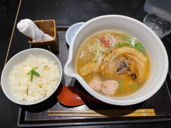 「銀笹らーめん(塩)&半鯛飯」@麺処 銀笹の写真