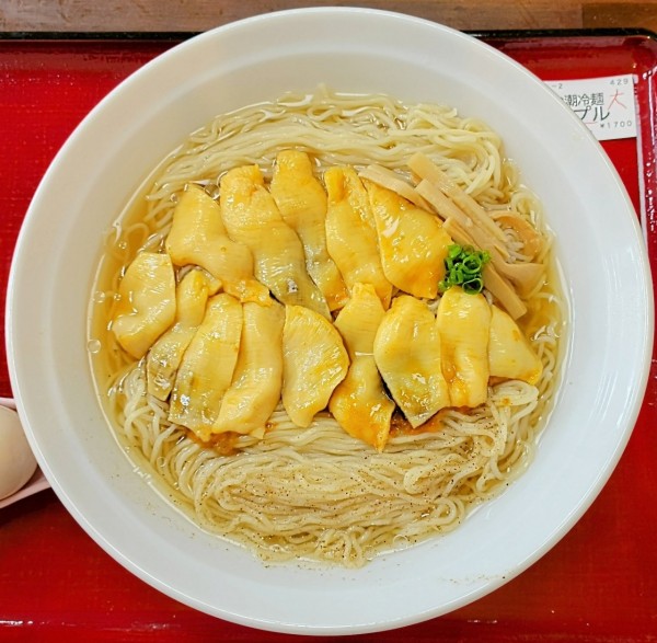 「ほや潮冷麺 ほやトリプル  1,700円 大盛サービス無料」@天然だしラーメン 潮の音の写真