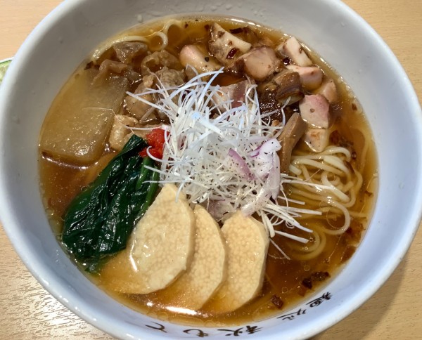 「[限定]鶏節と鰹と酢橘の冷やし醤油」@麺処 秋もとの写真