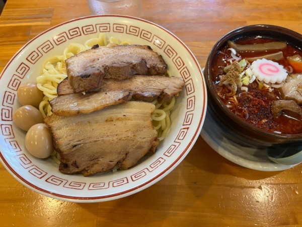 「【辛】つけめんチャーシューうずら」@泪橋 溝の口店の写真