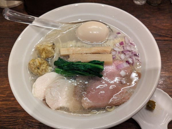 「特製貝出汁塩そば」@貝出汁 中華そば 竹祥の写真