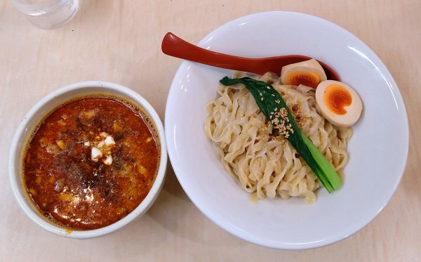 「担々つけ麺＋味玉」@食堂 七彩の写真