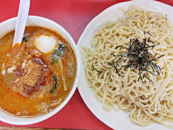 「ごまカレーつけ麺（大盛・辛口）＋味つけ卵」@桃天花の写真