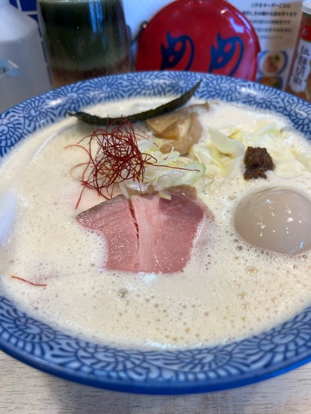 「鶏豚ソバ　味玉」@鶏豚骨 一學の写真