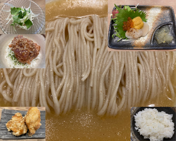 「極〜だし麺 + 極悶絶〜梅 + 唐揚げ2 + 白飯」@だし麺屋 ナミノアヤの写真