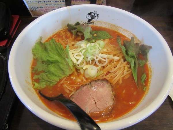 「トマトラーメン　ジャンボラーメン（１３００円）」@北海道ラーメン ロッキー 秀の写真