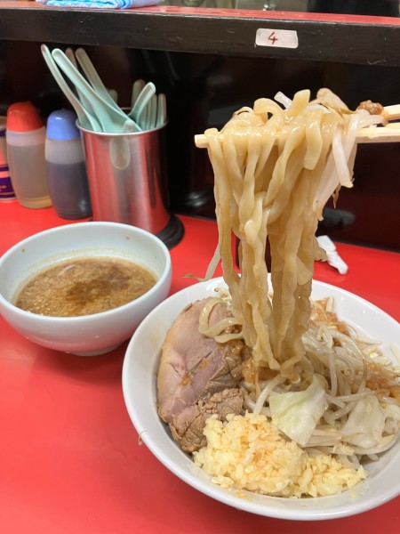 「つけ麺　ニンニクマシアブラマシ」@ラーメン悔いなしの写真