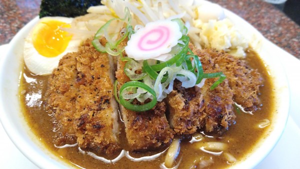 「【限定】カレーカツ麺食、ライス並、テイクアウトもつ煮」@麺屋てる'ZUの写真