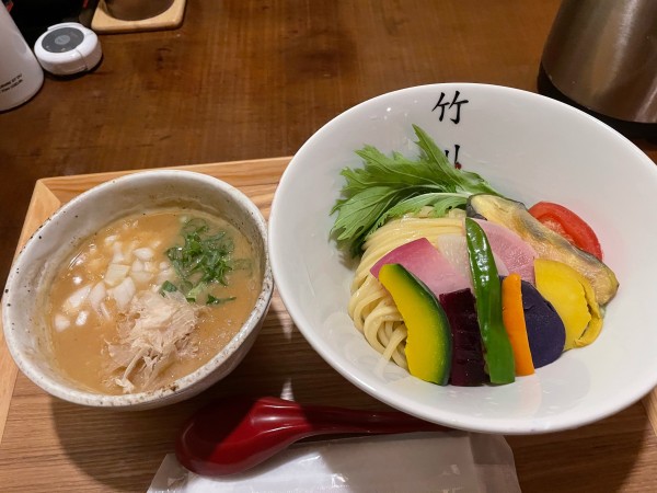 「無添加つけ麺(中盛)　¥1,000」@麺処 竹川の写真