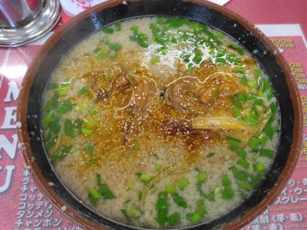 「もつラーメン(味玉入り)800円」@とん平食堂の写真
