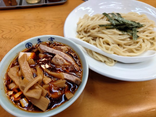 「チャーシュー支那竹つけそば(1350円)」@中華そば 喜富の写真