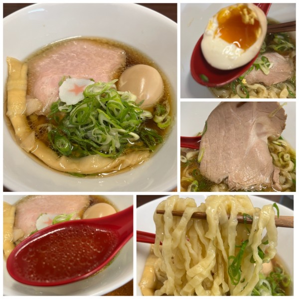 「味玉中華そば(醤油) 1000円 太麺」@中華そば 麺ノ花の写真