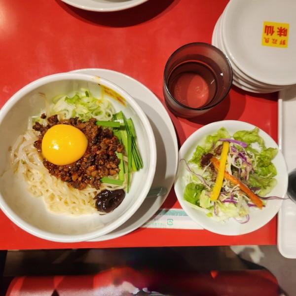 「Aセット 台湾まぜそば 冷」@郭 政良 味仙 東京ニュー新橋ビル店の写真