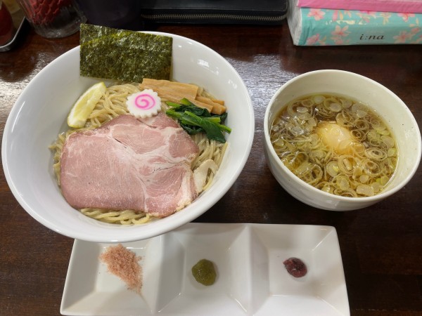 「昆布水つけ麺(醤油)+味玉」@麺処 むら井の写真