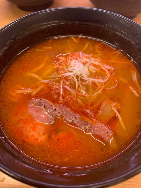 「烈火らーめん(山系無双三屋烈火監修)」@スシロー いわき平店の写真