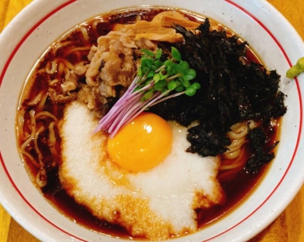 「【限定】牛肉とろろ岩海苔冷やし麺　１０００円」@麺屋 ぬまたの写真