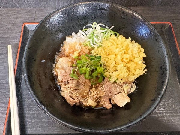 「冷かけ肉おろしそば(680円)」@ゆで太郎 大井町店の写真