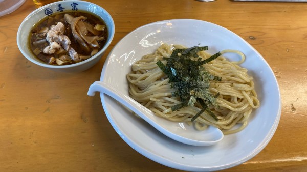 「つけそば 支那竹 Beer（YEBISU）」@中華そば 喜富の写真