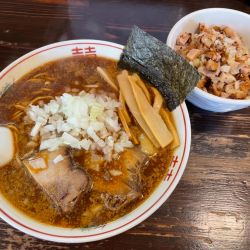 改 竹徳ラーメン+チャーシュー丼