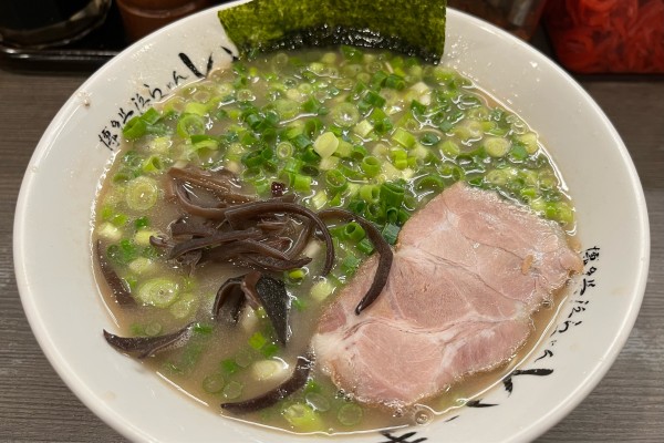 「ねぎらーめん アブラヌキ(ハリガネ)+替玉(ハリガネ)」@博多長浜らーめん いっきの写真