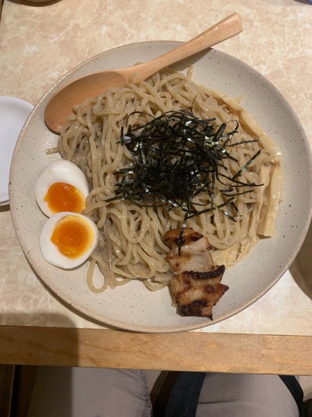 「つけ麺　塩玉子付き」@鶏ポタラーメン THANK お茶の水の写真