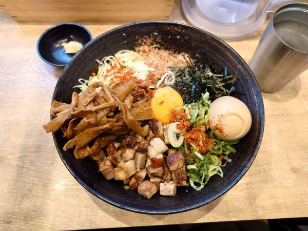 「特製まぜそば メンマ」@九段下 中路の写真