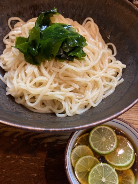 「冷やしスダチつけそば¥900＋大もり¥100」@中華そば いぶきの写真