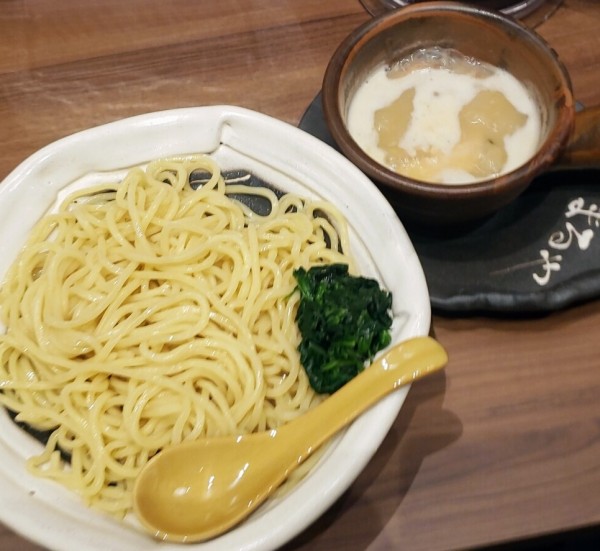 「鶏白湯塩つけ麺（大）1,000円」@鶏白湯専門店 つけ麺 まるや イオンモール水戸内原店の写真