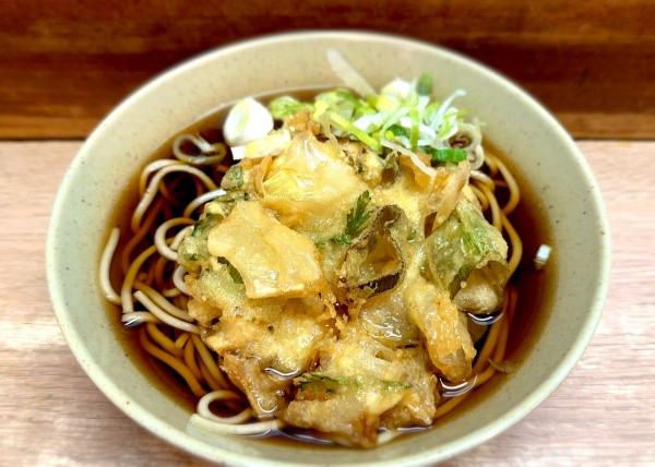 「かき揚げそば(420円)」@六文そば 金杉橋店の写真