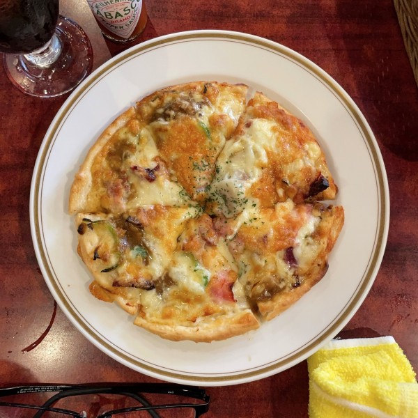 「カレーピザ」@ロッジ赤石の写真