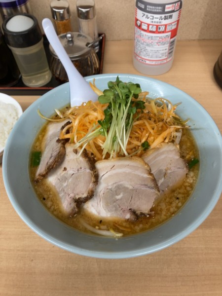 「ねぎみそチャーシュー　1340円」@くるまやラーメン 箕輪店の写真