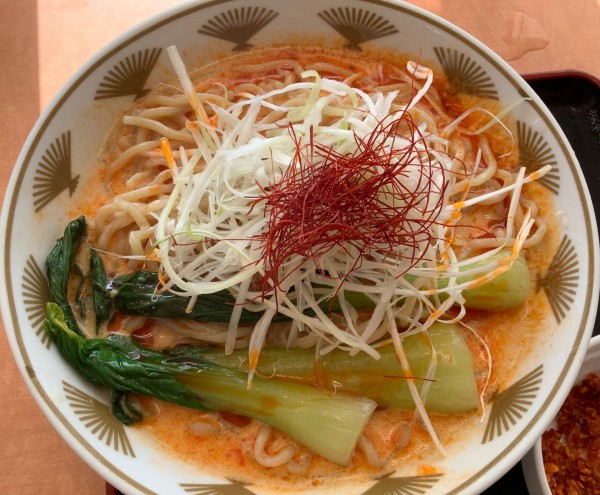 「[限定]冷やし豆乳坦々麺　食べるラー油付き」@ラーメン風林火山 酒田店の写真