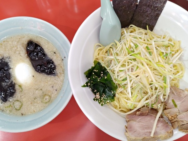 「かいざんつけ麺（中盛、酢抜きこってり）＋玉子」@ラーメン かいざん 新小岩店の写真