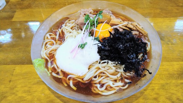 「【限定】牛肉とろろ岩海苔冷やし麺」@麺屋 ぬまたの写真