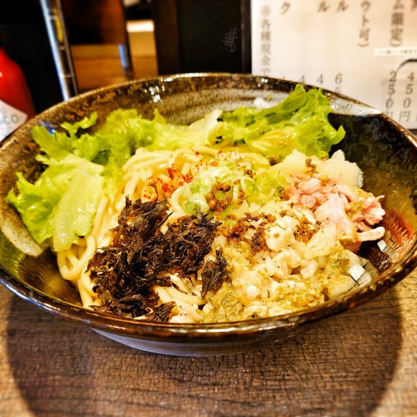 「牡蠣まぜそば大盛」@自家製麺 牡蠣工房 Uguisuの写真