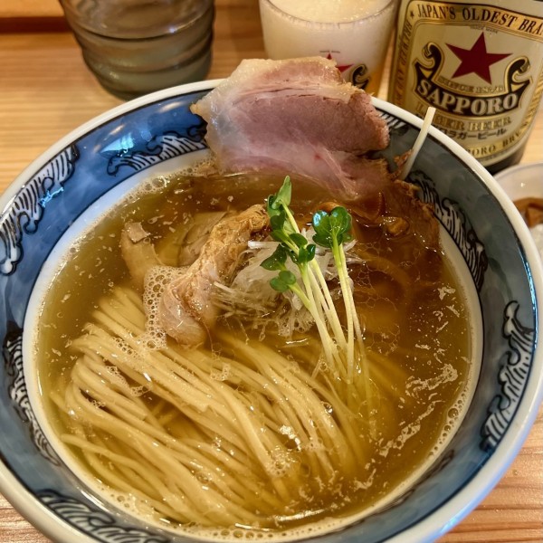 「塩そば＋赤星中瓶」@塩そば時空の写真