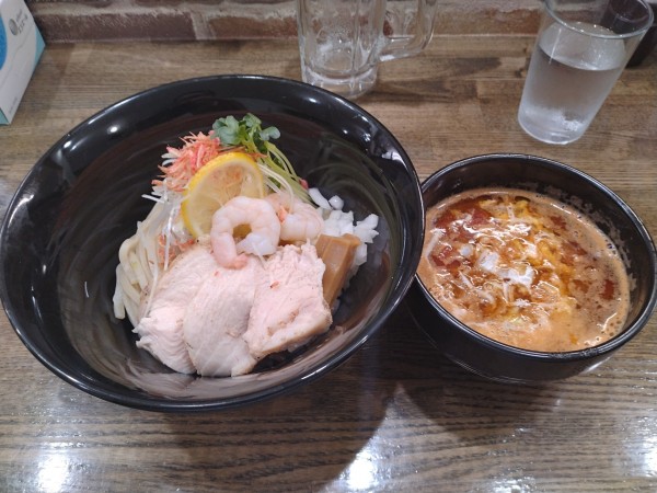 「つけ麺海老とまと¥1300+生ビール¥600-」@麺処 とみいの写真