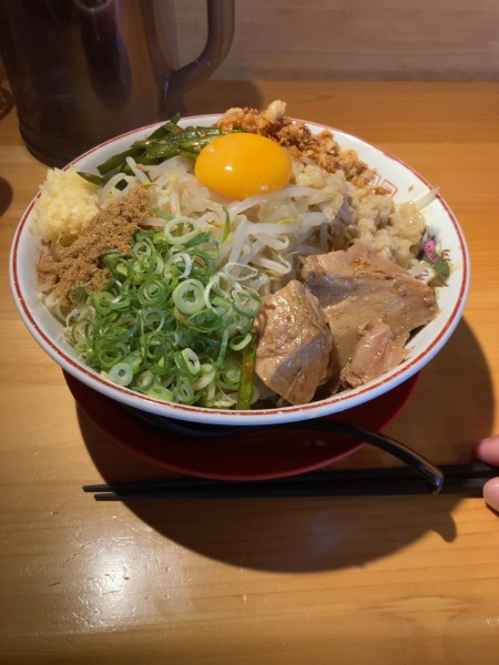 「汁なし(並)」@特選ラー油 肉そば 寅やの写真