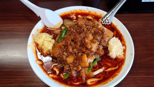 「辛いスタ満そば　950円」@元祖スタミナ満点らーめん すず鬼 熊谷うえちゃん店の写真