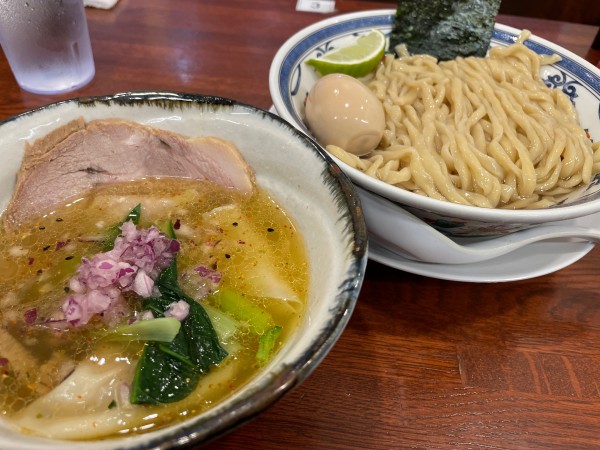 「特製鰹昆布水つけ麺（塩）」@中華そば 千乃鶏の写真