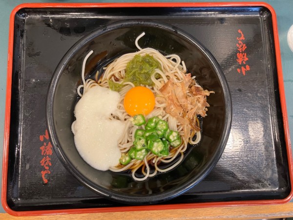 「ねばとろぶっかけ(玉子付き)490円」@小諸そば 上野広小路店の写真