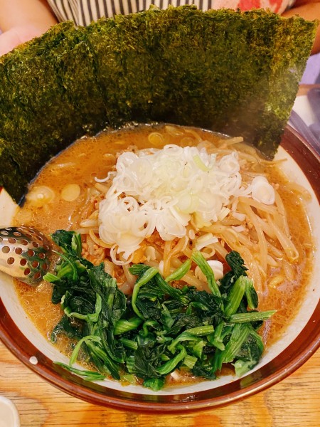 「札幌味噌ラーメン　ほうれん草海苔増し」@らーめん 田中家の写真