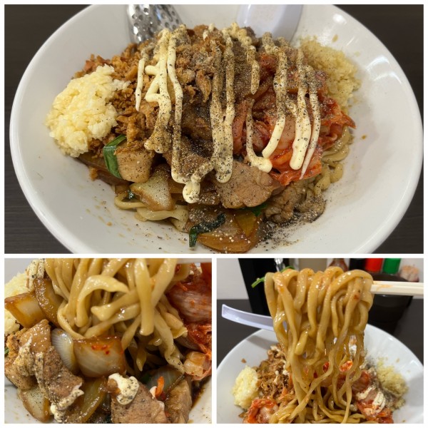 「【期間限定】汁なし(ぬる) 950円ニンニクショウガアブラ」@元祖スタミナ満点らーめんすず鬼 狭山ヶ丘分店の写真