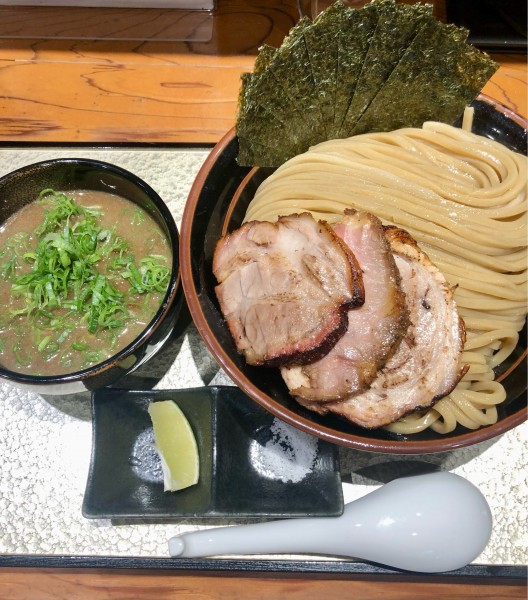 「チャーシューつけ蕎麦大 ノリ 九条ネギ 1600+100+100」@中華蕎麦 ひら井の写真