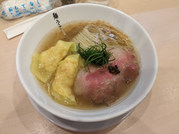 「塩SOBA 海老わんたんトッピング」@麺うらたの写真