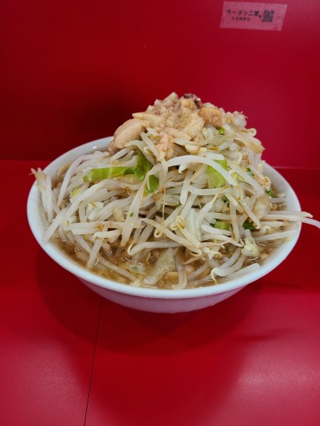 「小ラーメン(豚2枚)　全増し」@ラーメン二郎 生田駅前店の写真