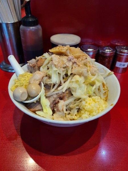 「汁なし小＋ショウガ半分」@ラーメン二郎 西台駅前店の写真