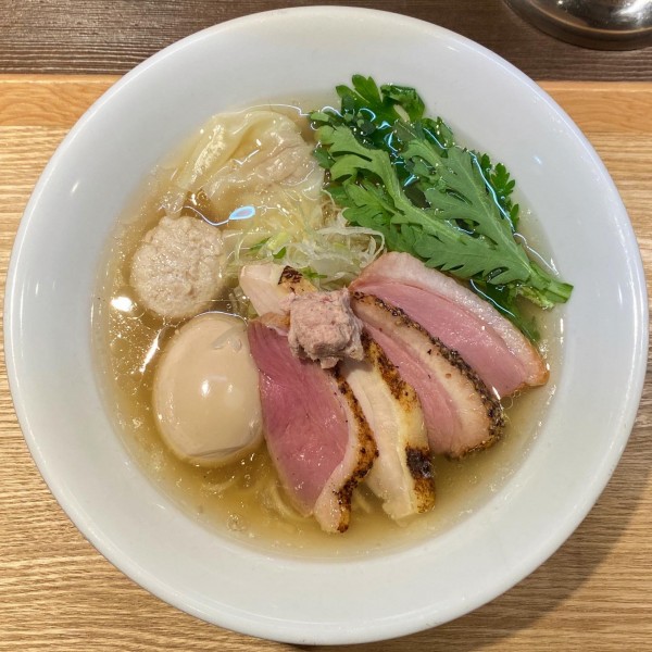 「特製鴨出汁中華蕎麦（塩）¥1,300」@鴨出汁中華蕎麦 麺屋yoshikiの写真