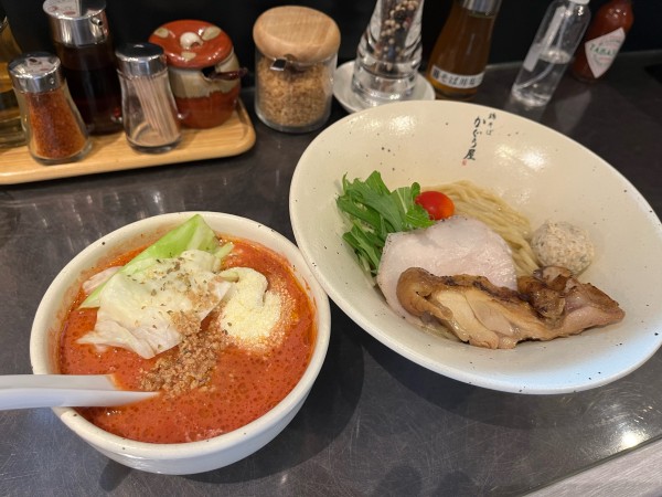 「完熟トマトの塩つけ麺」@鶏そば かぐら屋 上野御徒町店の写真